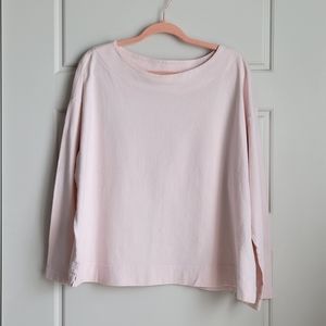 PacifiCotton of San Francisco Women's Pink Boxy Lagenlook Sweatshirt   S